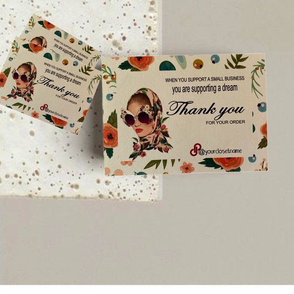 Thank you Cards Poshmark Boutique Packaging Card - Picture 1 of 9